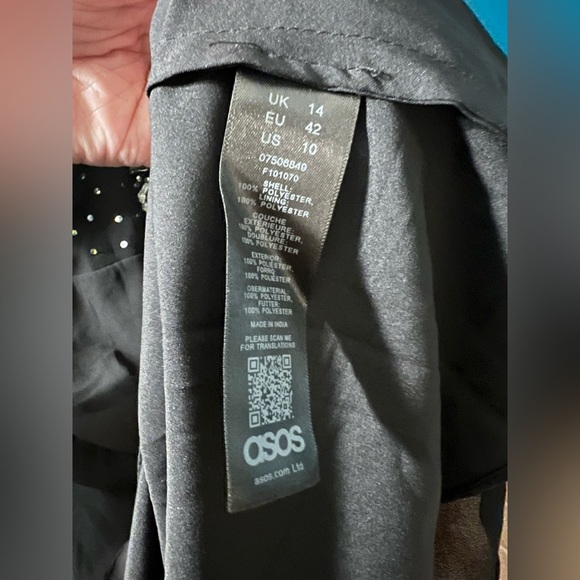 Asos Elegant Black Embroidered Dress - Picture 4 of 7